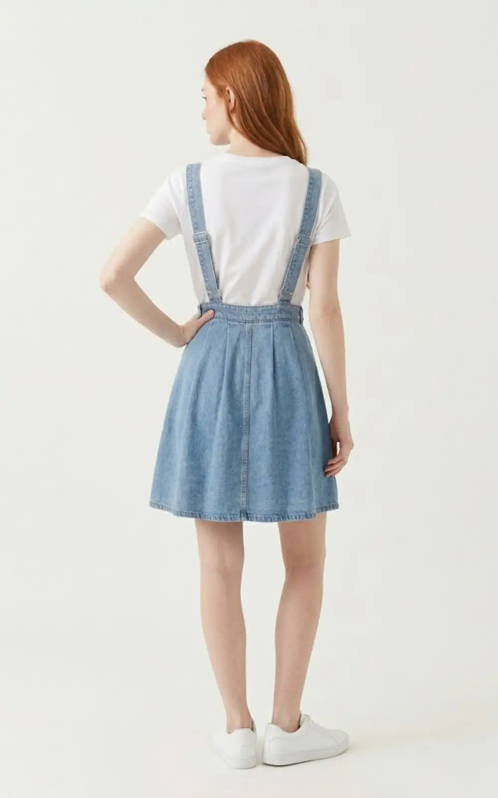 Jupe Salopette en Jean Bleu