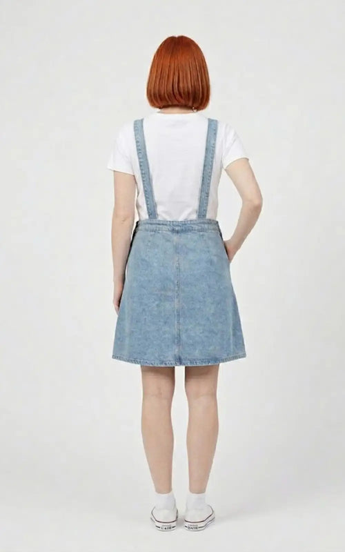Jupe Salopette en Jean Bleu