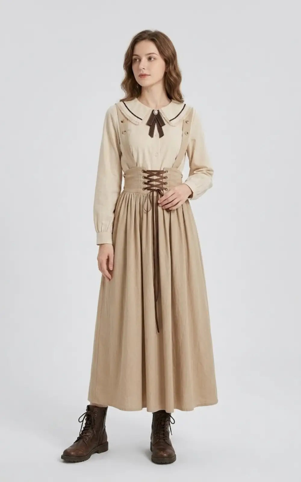 Jupe Salopette Vintage Beige