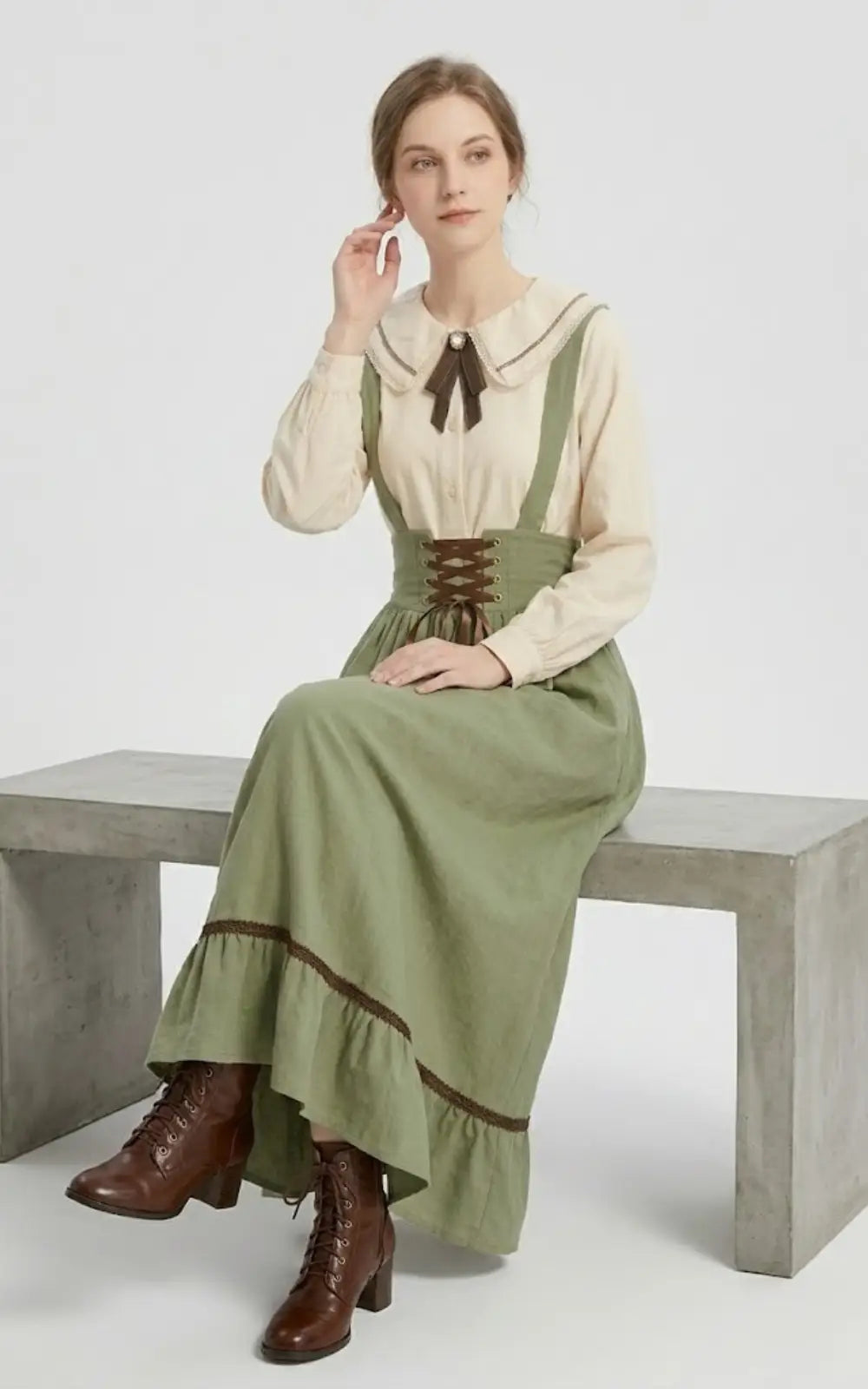 Jupe Salopette Vintage Verte