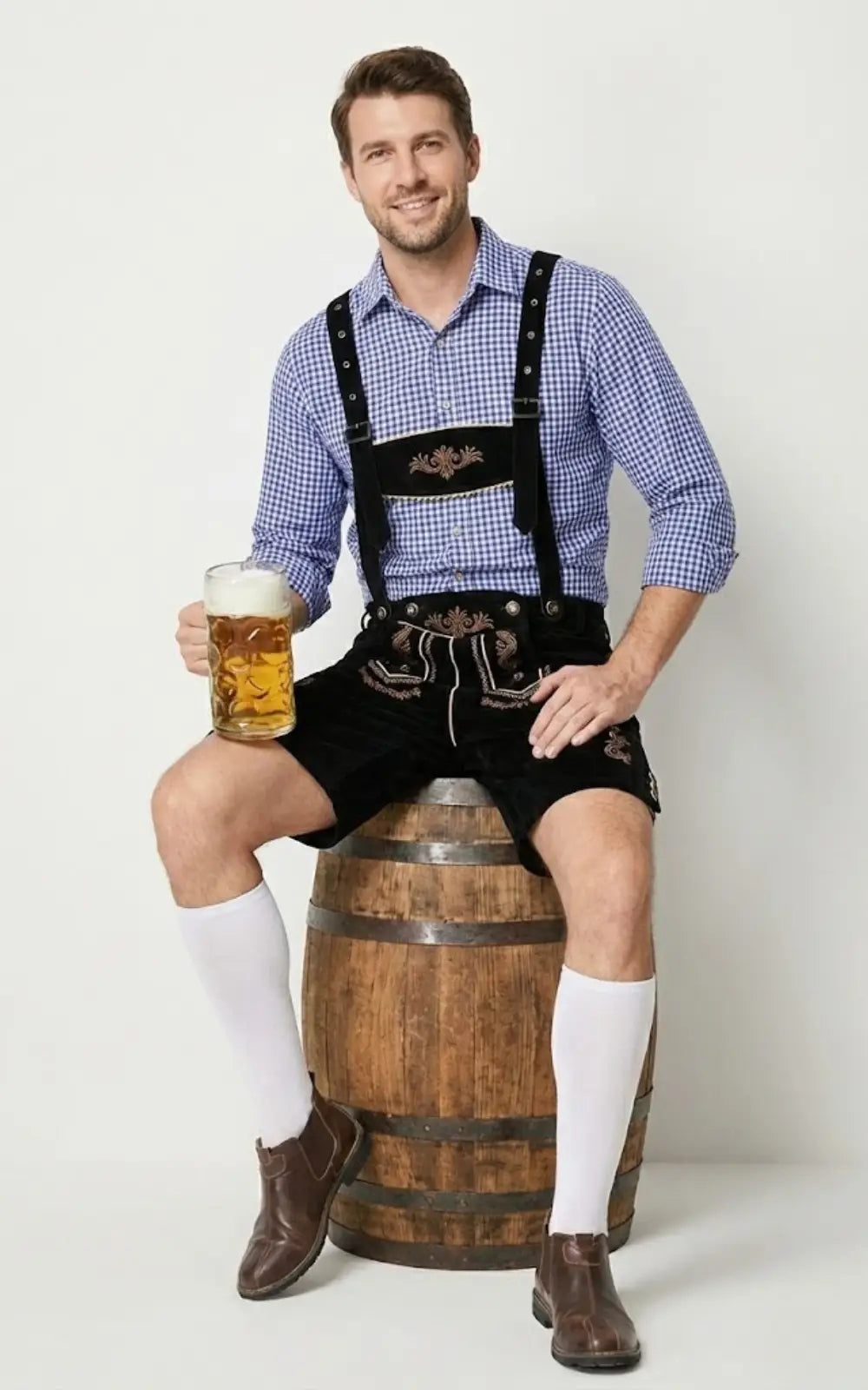 Lederhose Courte Velours