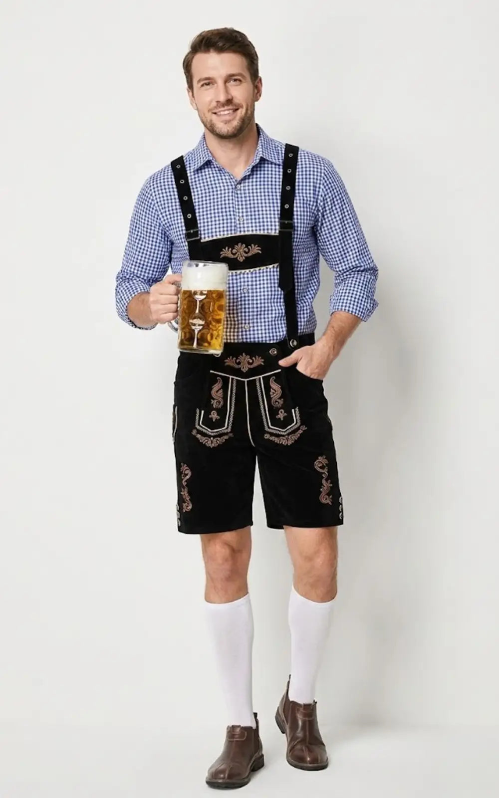 Lederhose Courte Velours