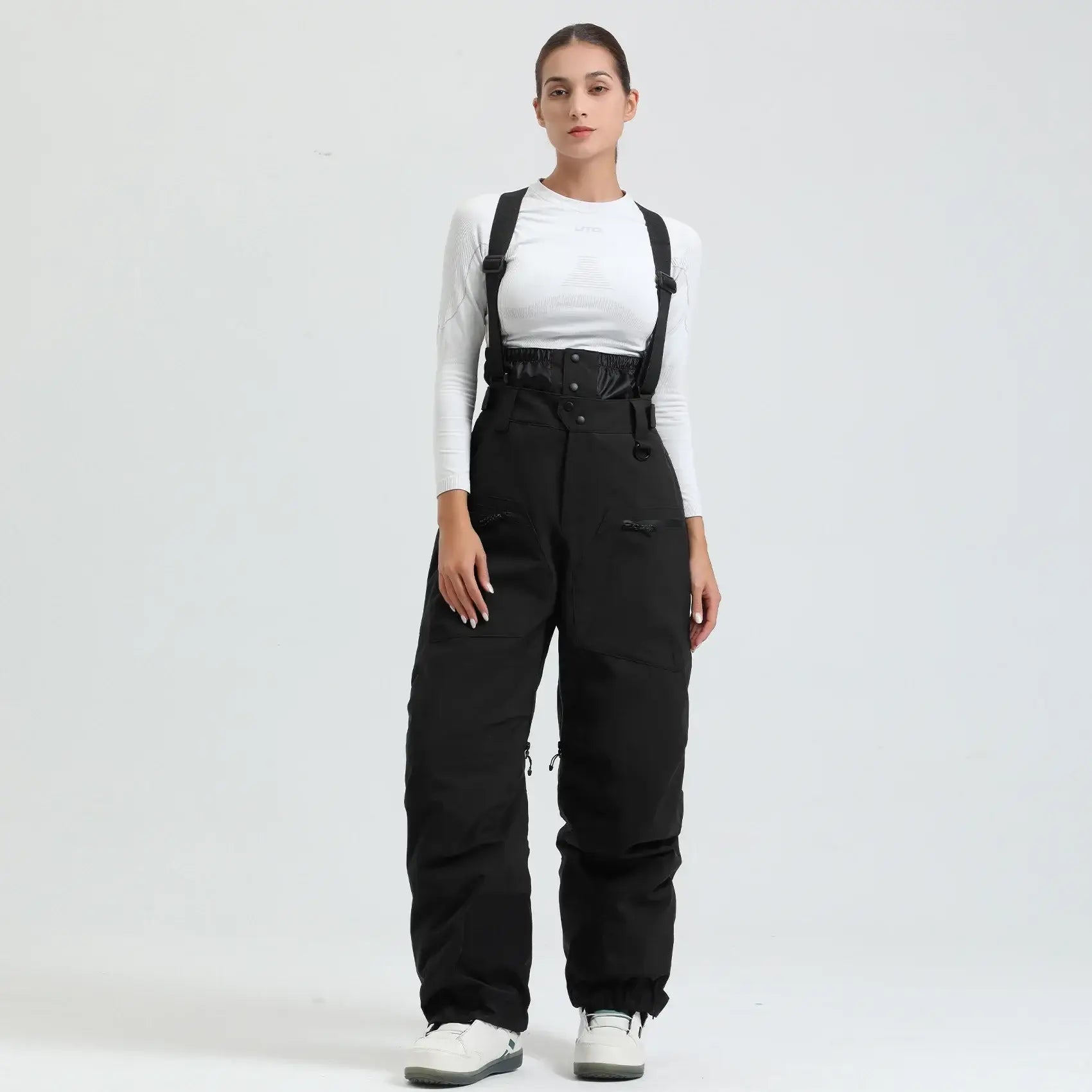 Pantalon De Ski Femme Salopette Noir