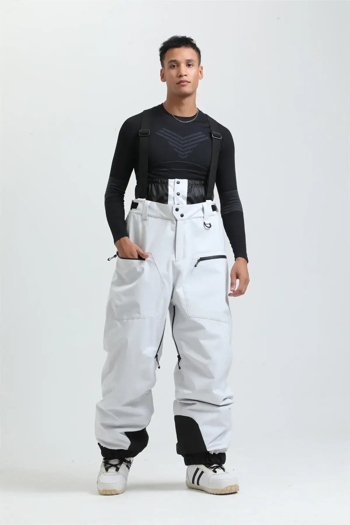 Pantalon De Ski Homme Salopette Blanche