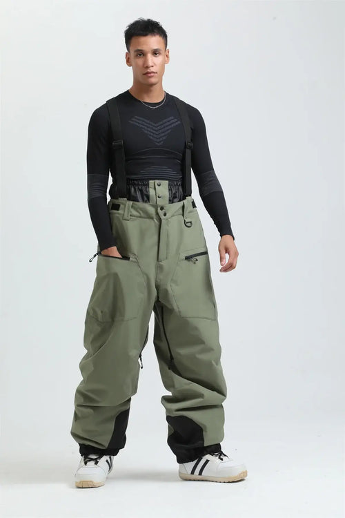 Pantalon De Ski Homme Salopette Vert