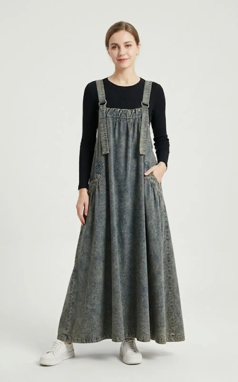 Robe en Jean Salopette Evasée