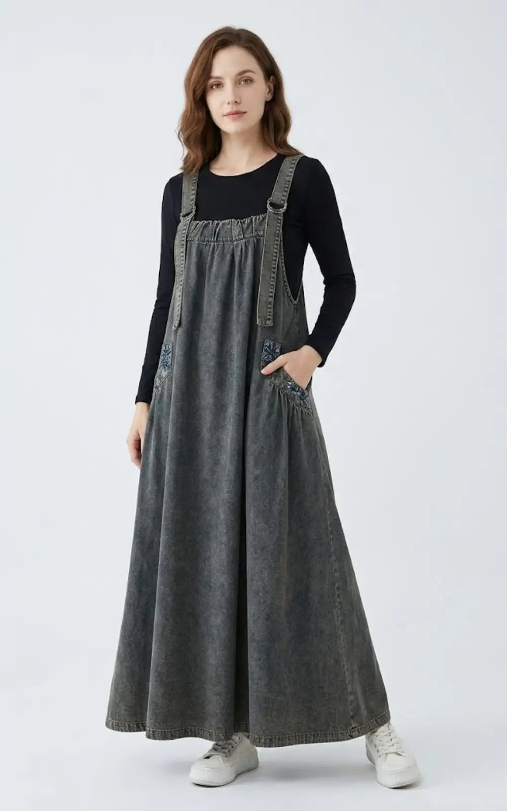 Robe en Jean Salopette Evasée