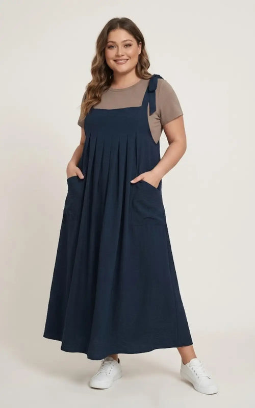 Robe Salopette Bleue Marine