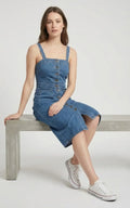 Robe Salopette en Jean Bretelles Fines