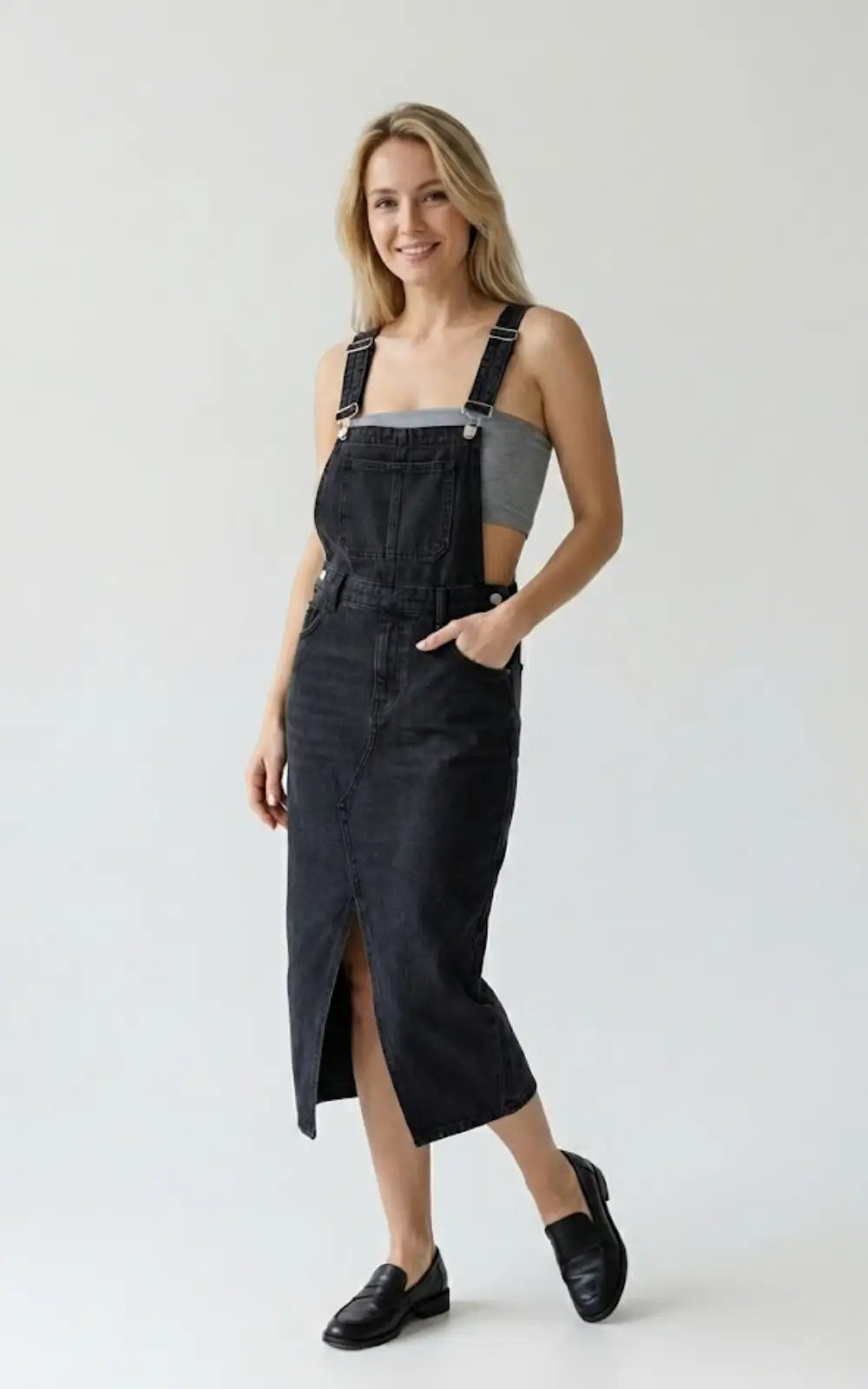 Robe Salopette en Jean Noir