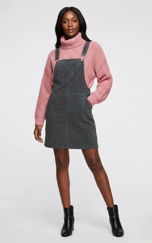 Robe Salopette en Velours Côtelé
