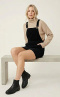 Robe Salopette en Velours Noir
