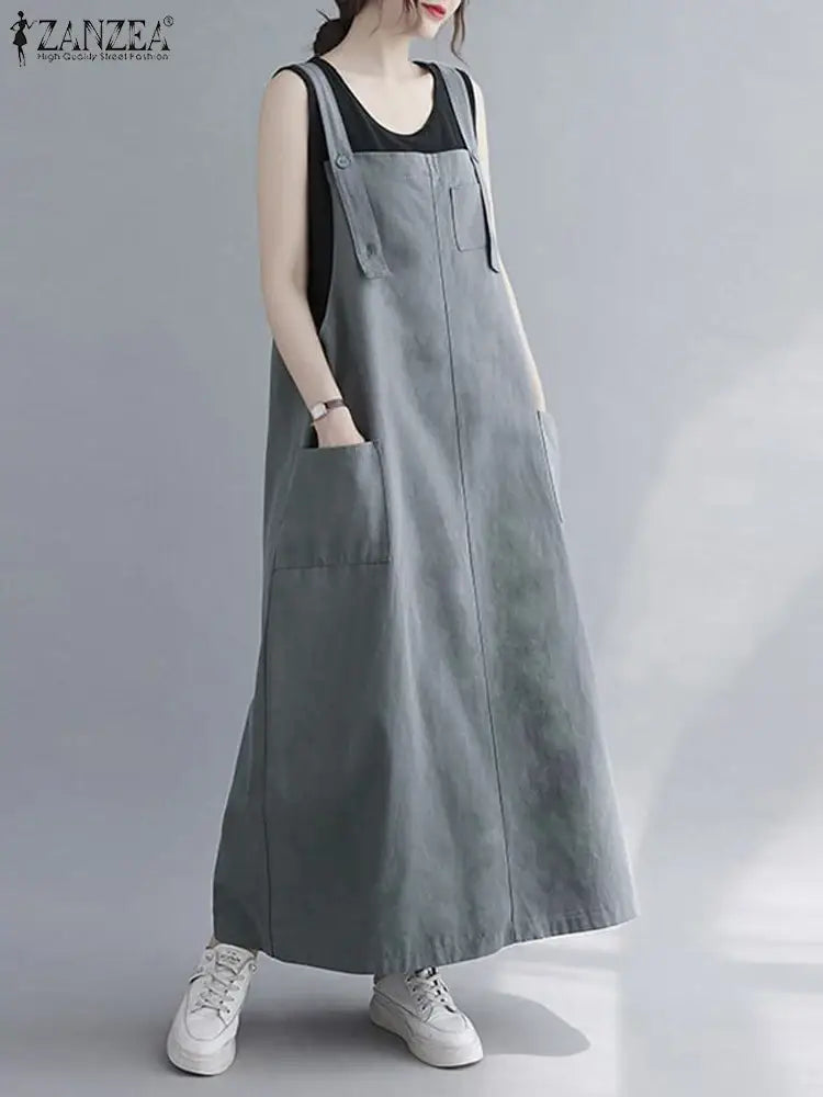Robe Salopette Grise