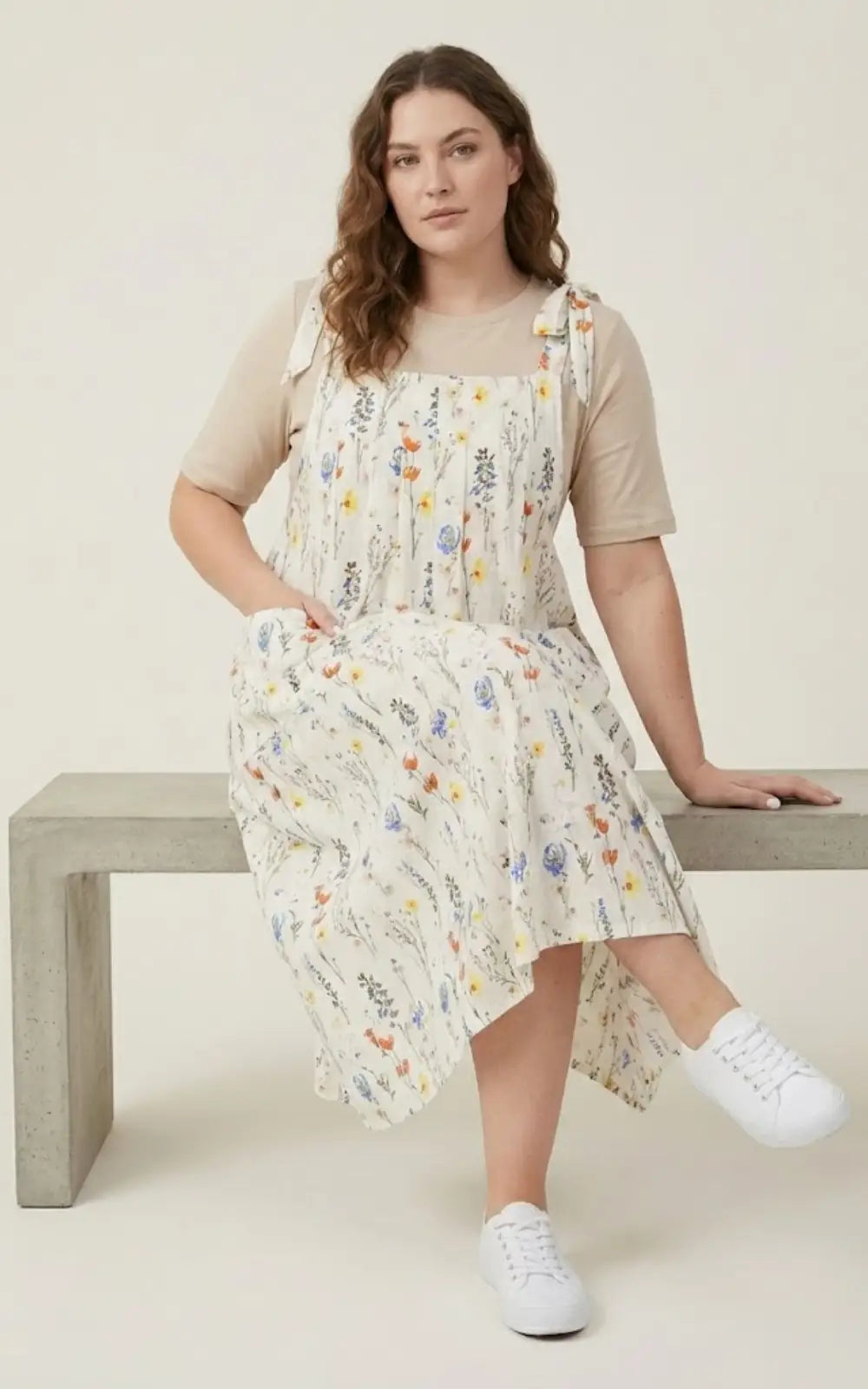 Robe Salopette Longue Fleurie