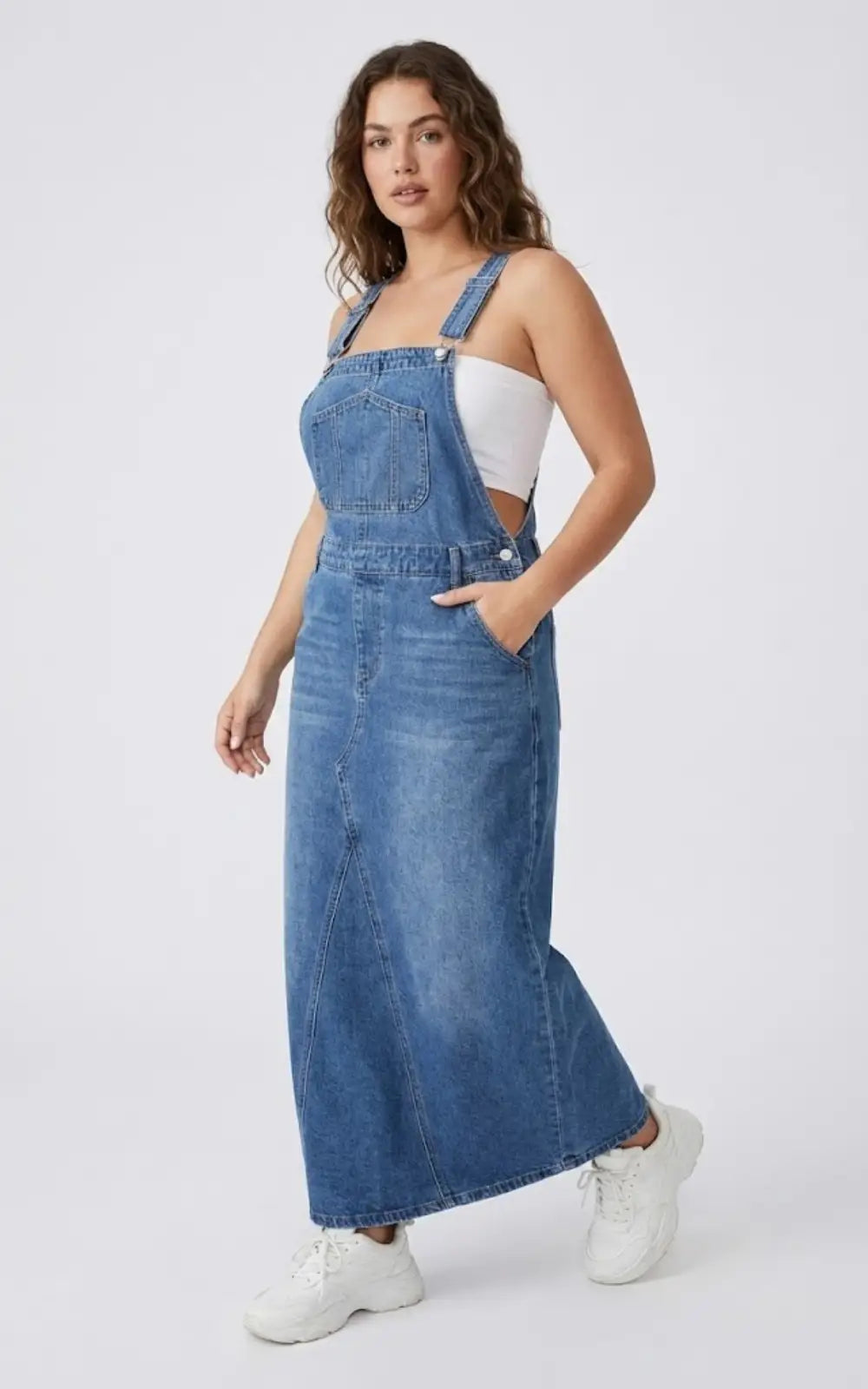 Robe Salopette Maxi en Jean
