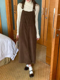 Robe Salopette Velours Marron