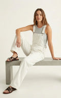 Salopette Blanche en Jean Femme