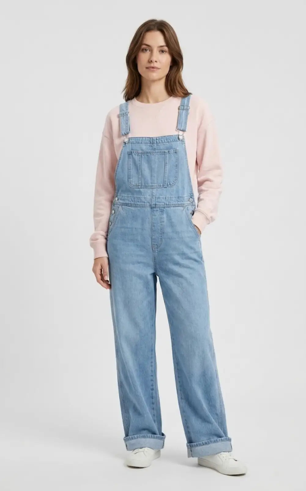 Salopette Bleu Clair en Jean Femme