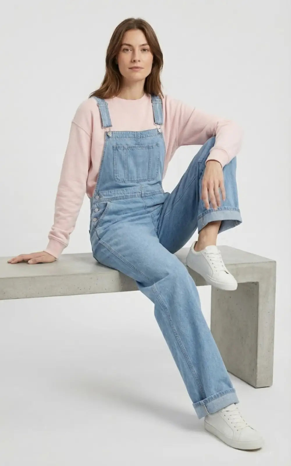 Salopette Bleu Clair en Jean Femme