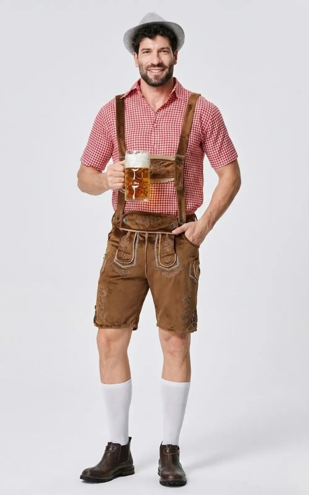 Salopette Courte Bavaroise Brun