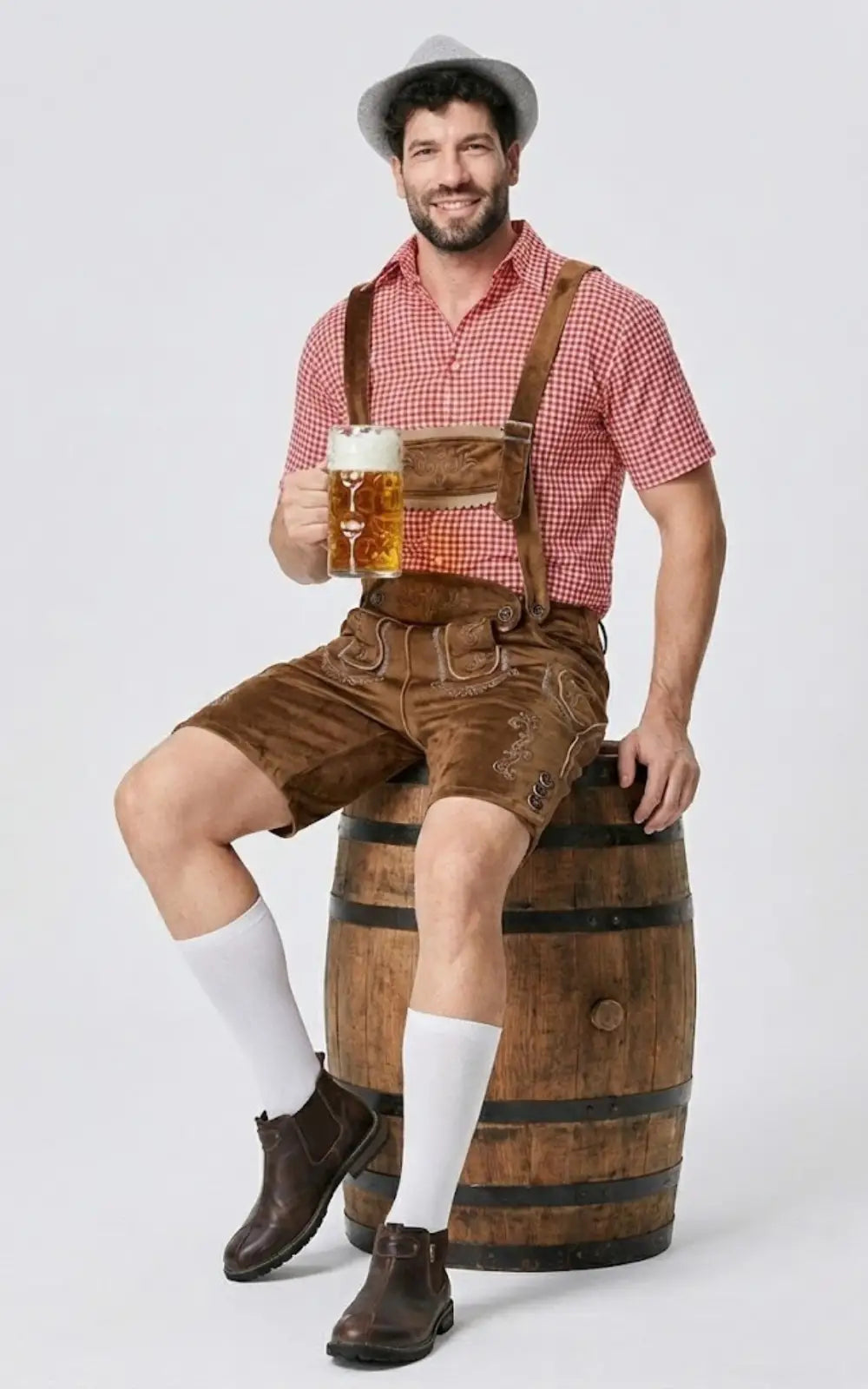 Salopette Courte Bavaroise Brun