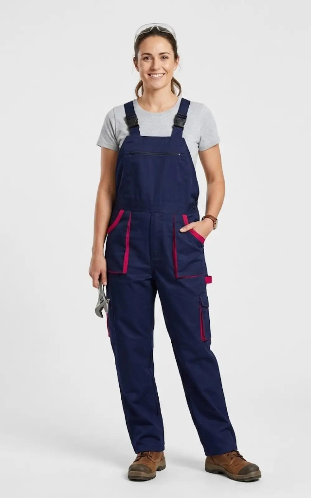 Salopette De Travail Bleu Marine Foncé Femme