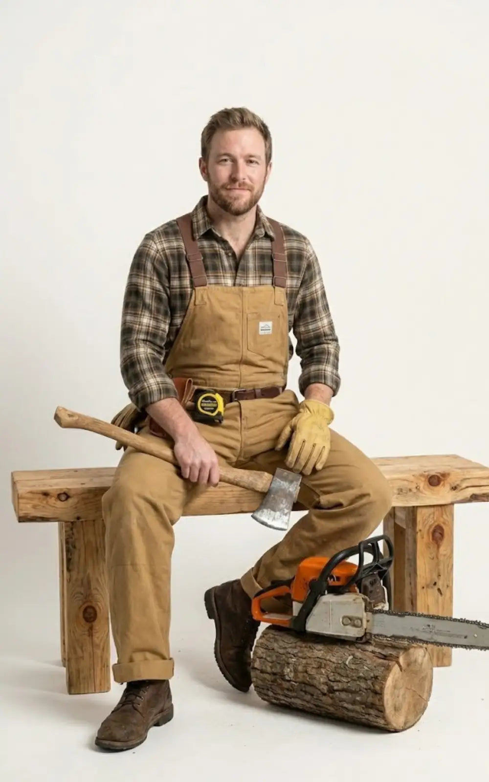 Salopette De Travail Marron Homme