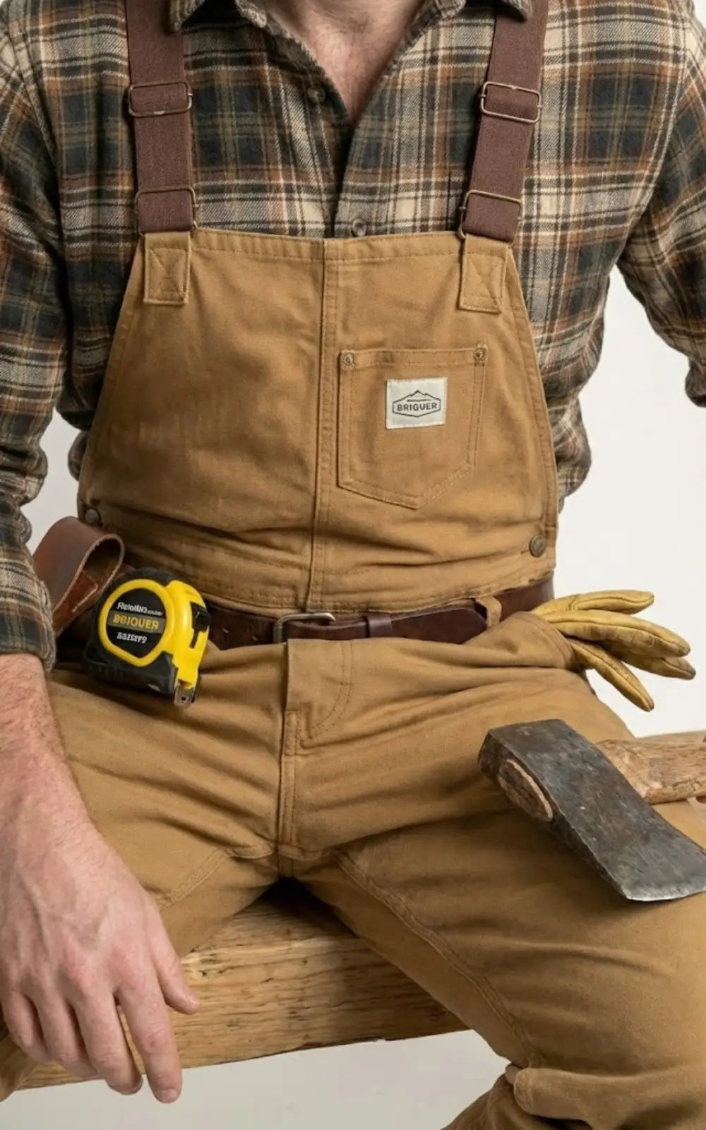 Salopette De Travail Marron Homme