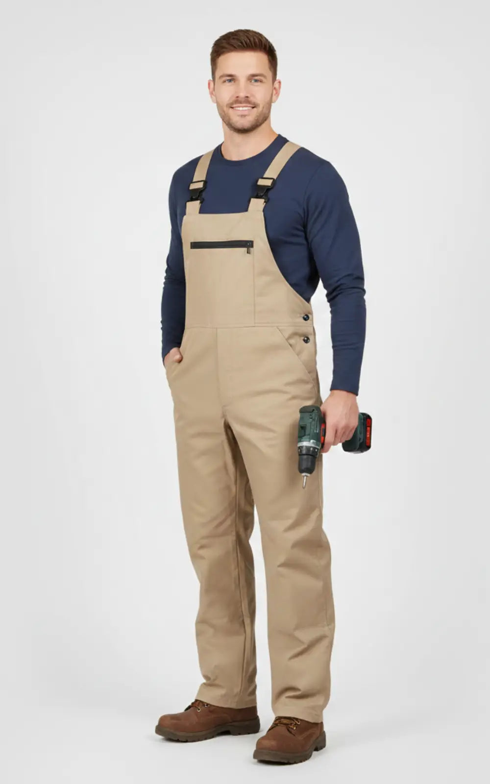 Salopette De Travail Pour Homme Beige