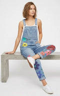 Salopette en Jean Clair Femme Motif Fleurs