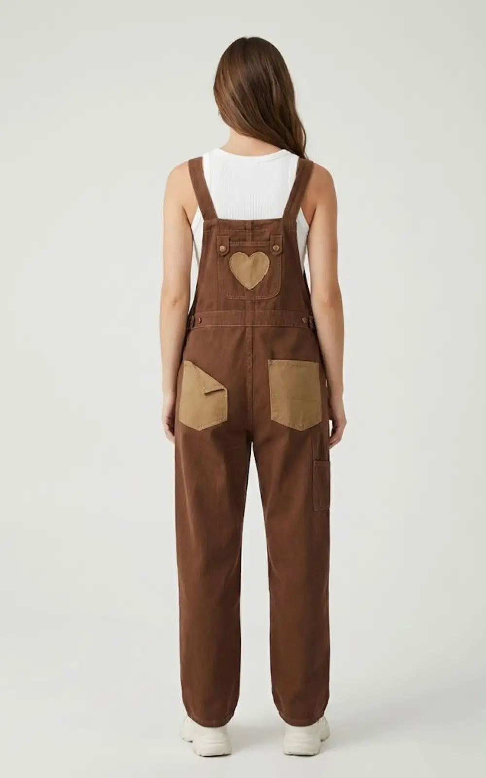 Salopette en Jean Femme Marron