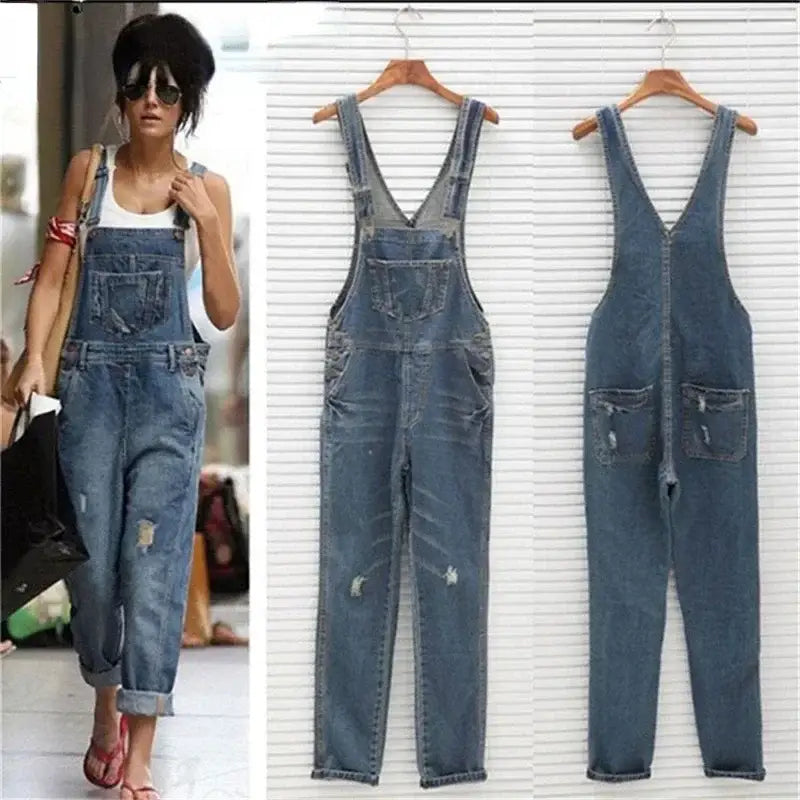 Salopette en Jean Femme Troué