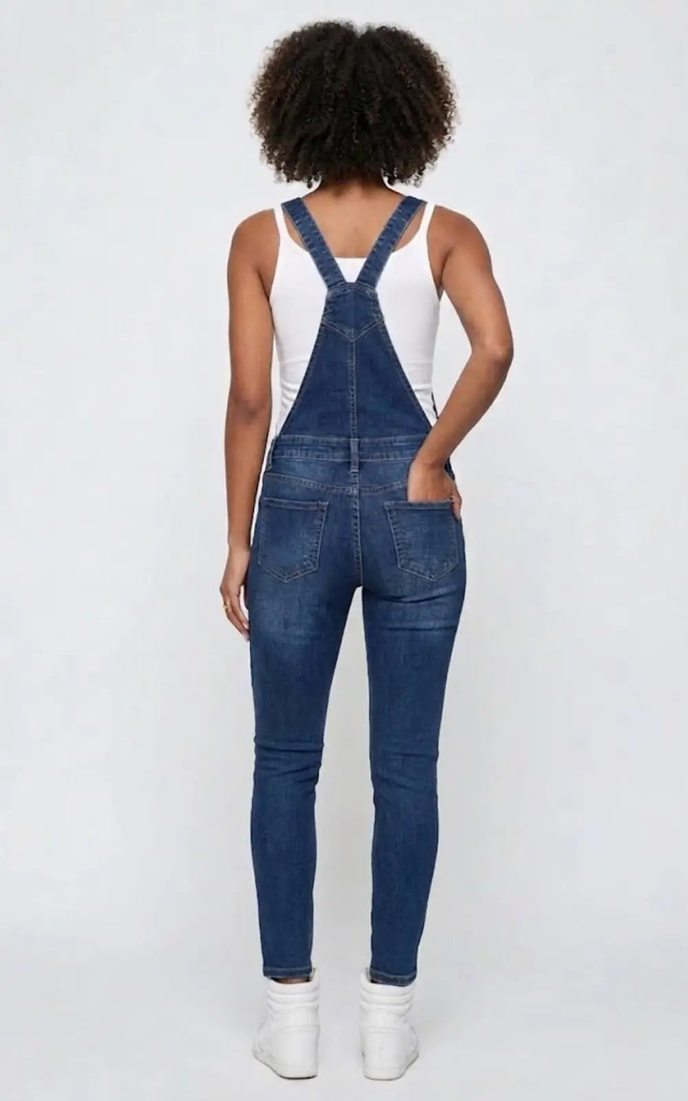 Salopette en Jean Skinny Dechiré Femme