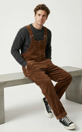 Salopette en Velours Marron Homme