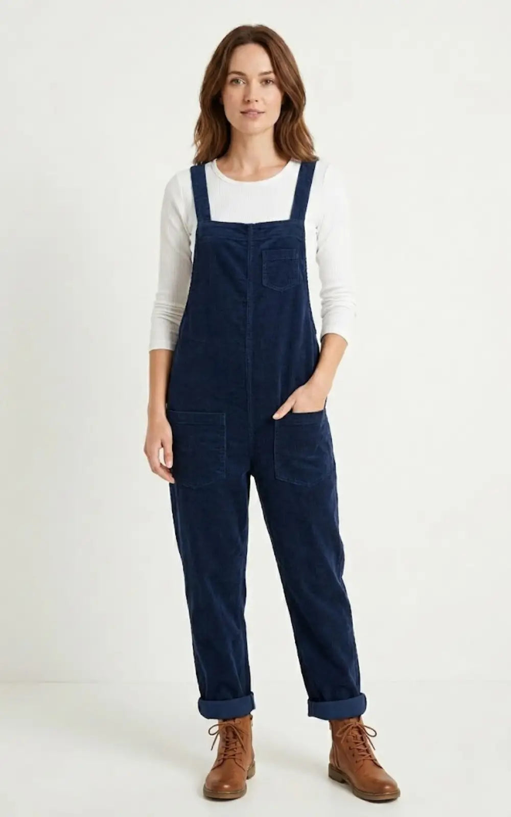 Salopette Femme Velours Marine
