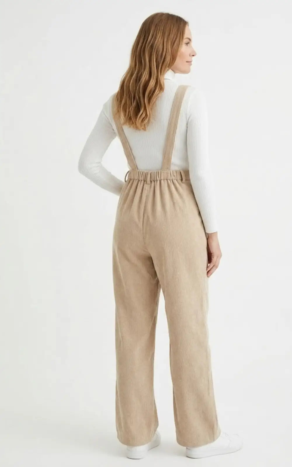 Salopette Grossesse en Velours Beige