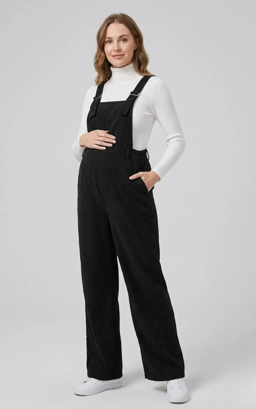 Salopette Grossesse en Velours Noire
