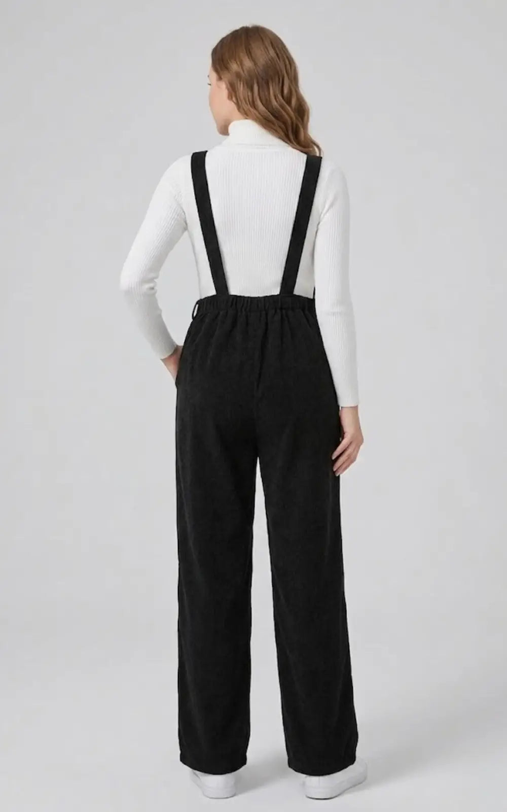Salopette Grossesse en Velours Noire