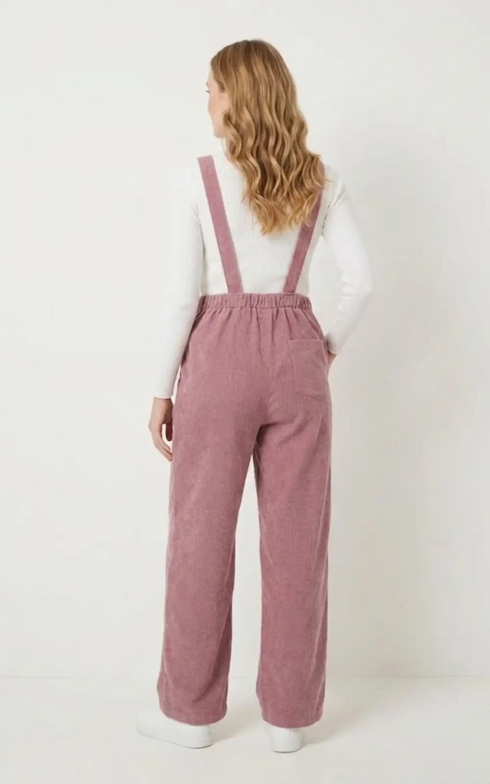 Salopette Grossesse en Velours Rose