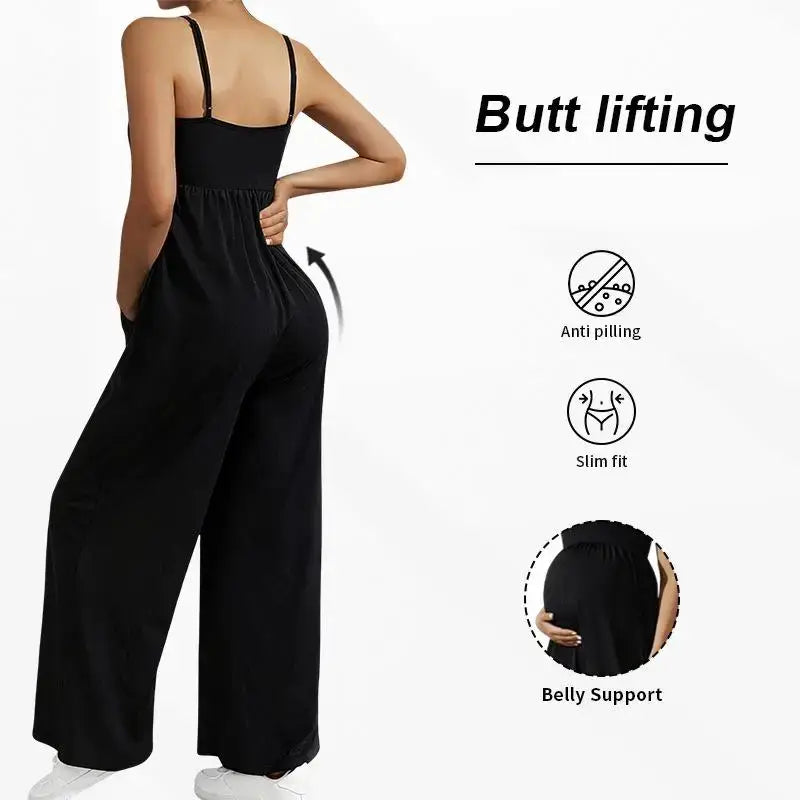 Salopette Grossesse Noire Fluide