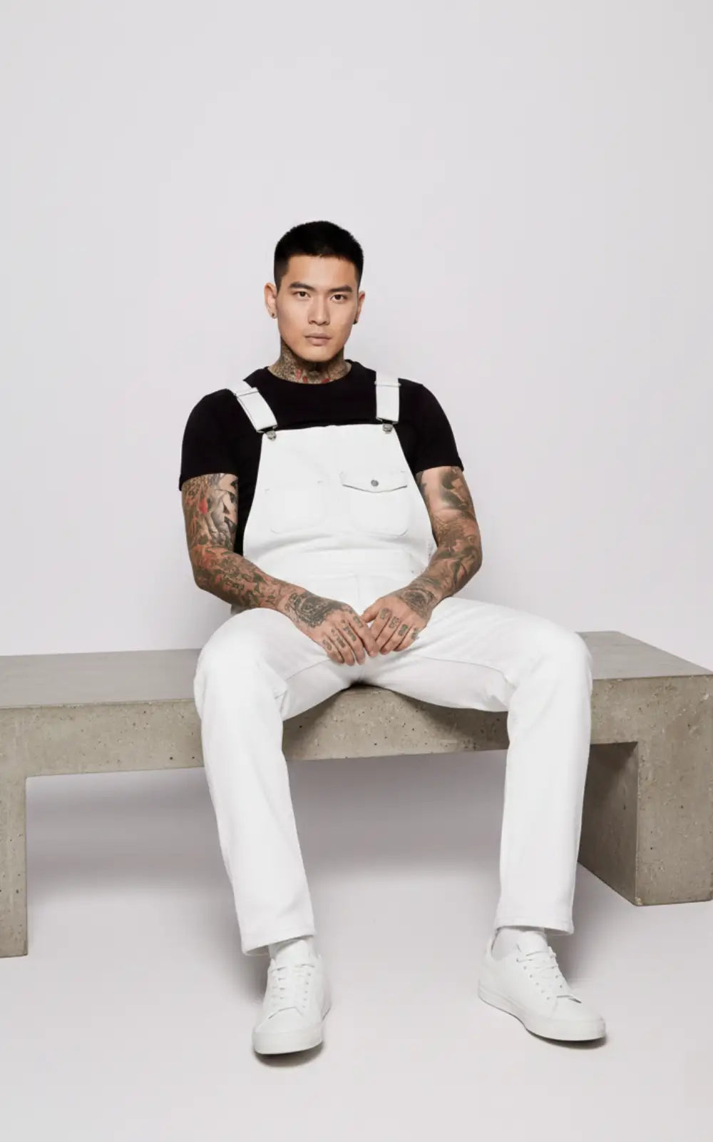 Salopette Jean Blanc Homme