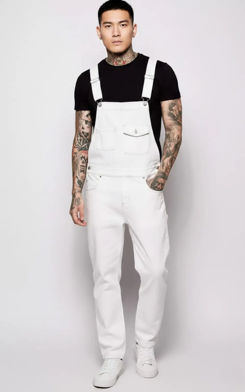 Salopette Jean Blanc Homme
