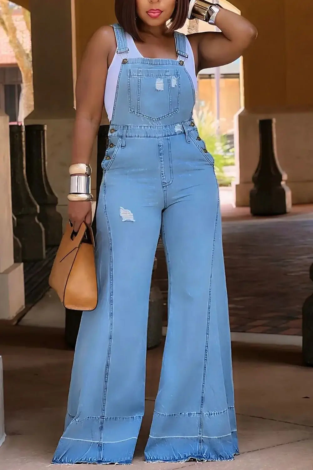 Salopette Jean Femme Large