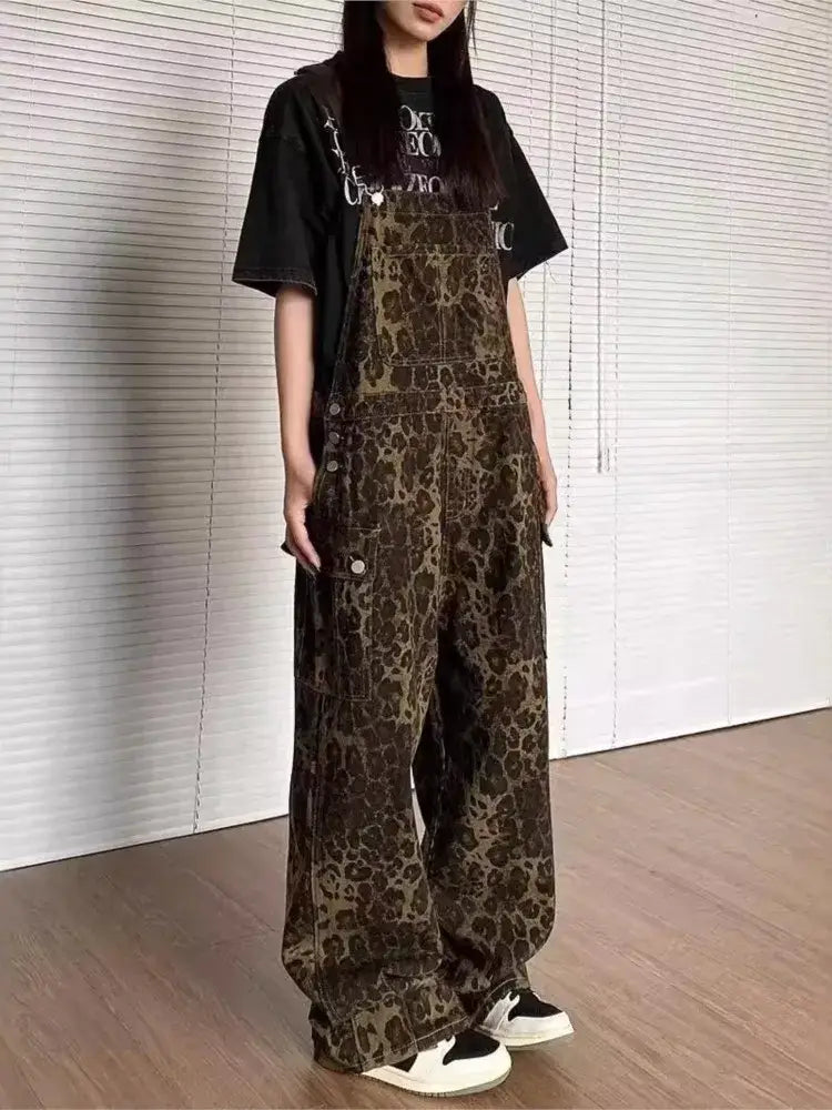 Salopette Jean Femme Léopard