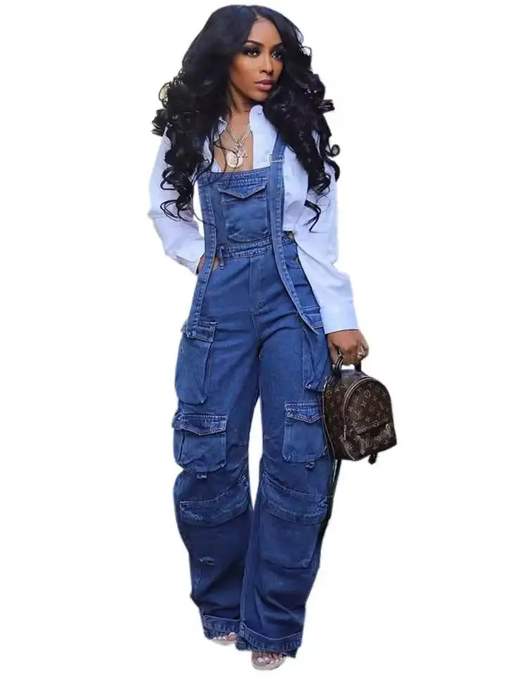 Salopette Jean Streetwear Femme