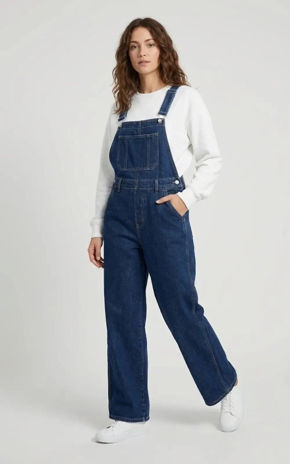 Salopette Jean Taille Haute Femme