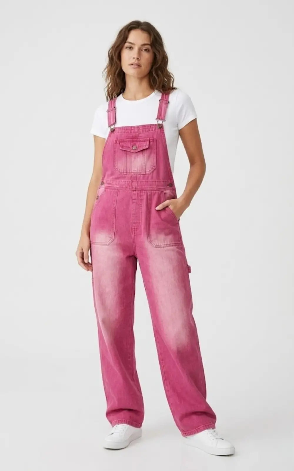 Salopette Jean Vintage Rose Femme