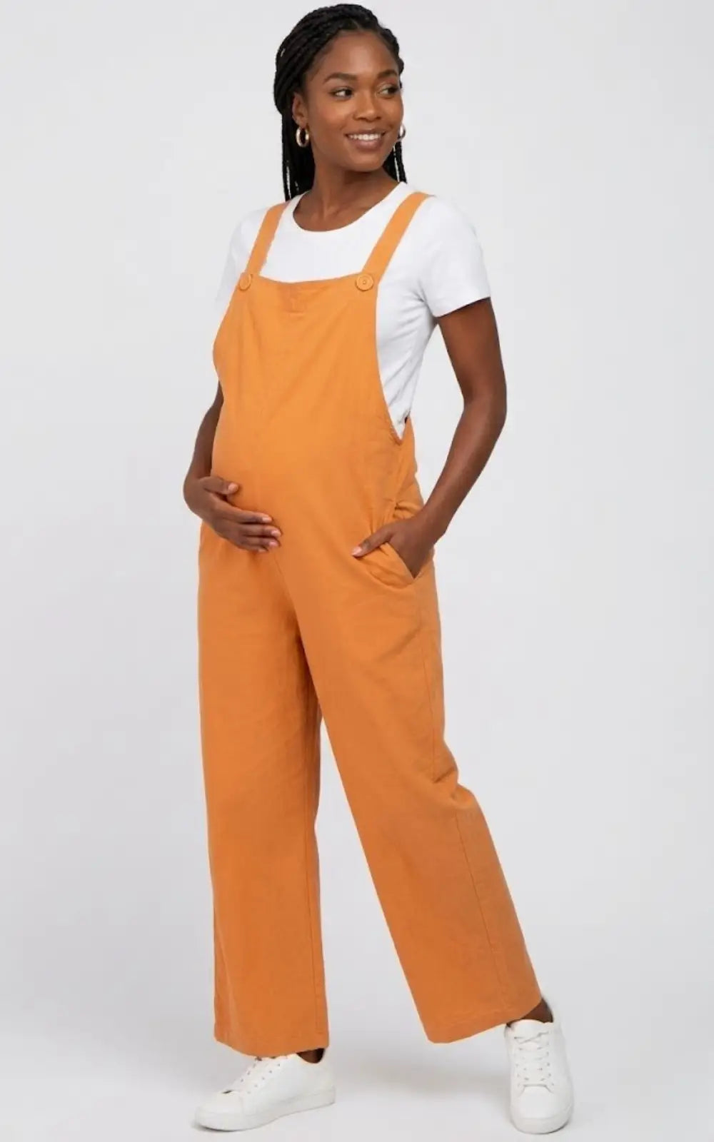 Salopette Orange de Grossesse