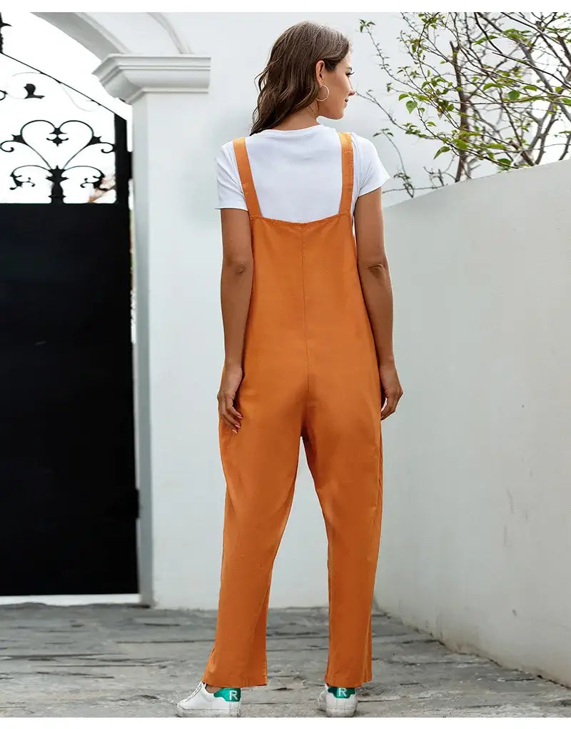 Salopette Orange de Grossesse
