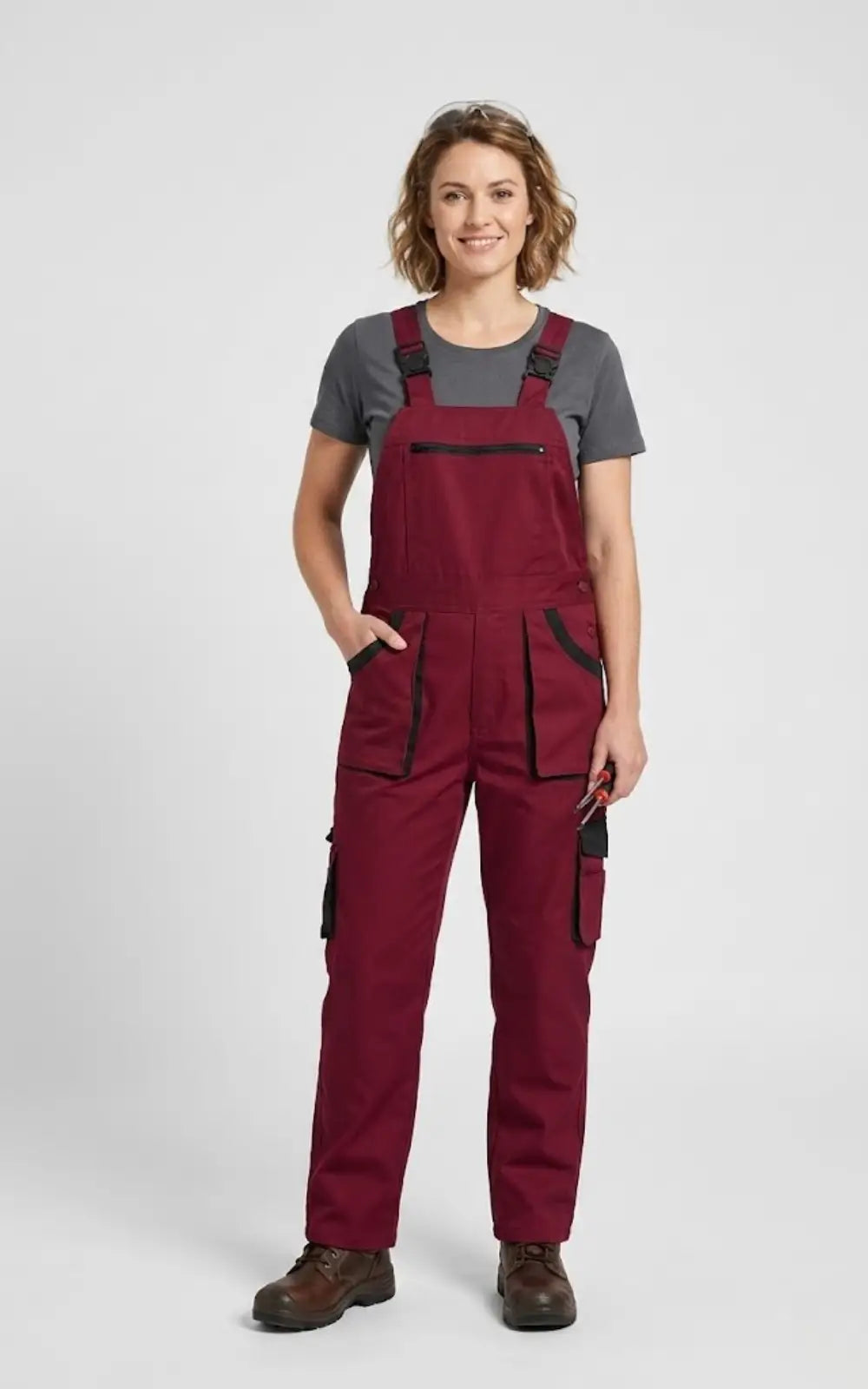 Salopette Rouge De Travail Femme